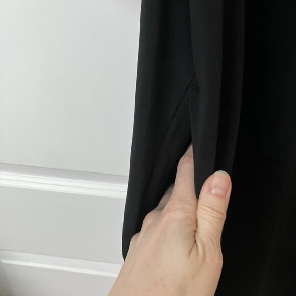 COS Oversized Open Collar Shirt Dress Womens Black Neutral Minimalist - Picture 3 of 13